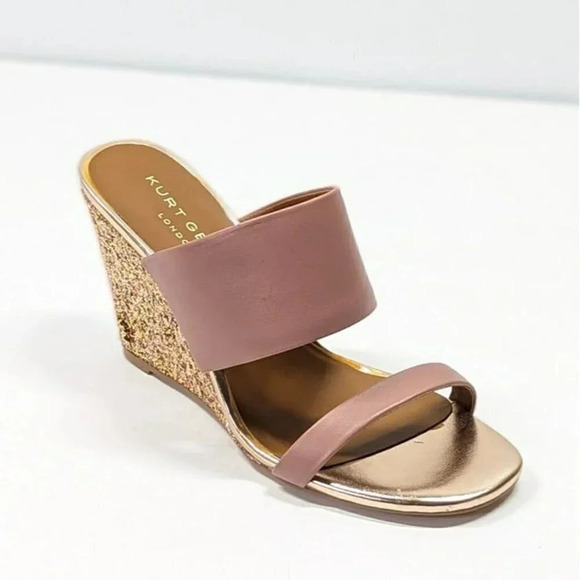Kurt Geiger London Women's Charing Wedge Sandals Pale Pink Size 39 (MSRP $185) - Picture 2 of 12